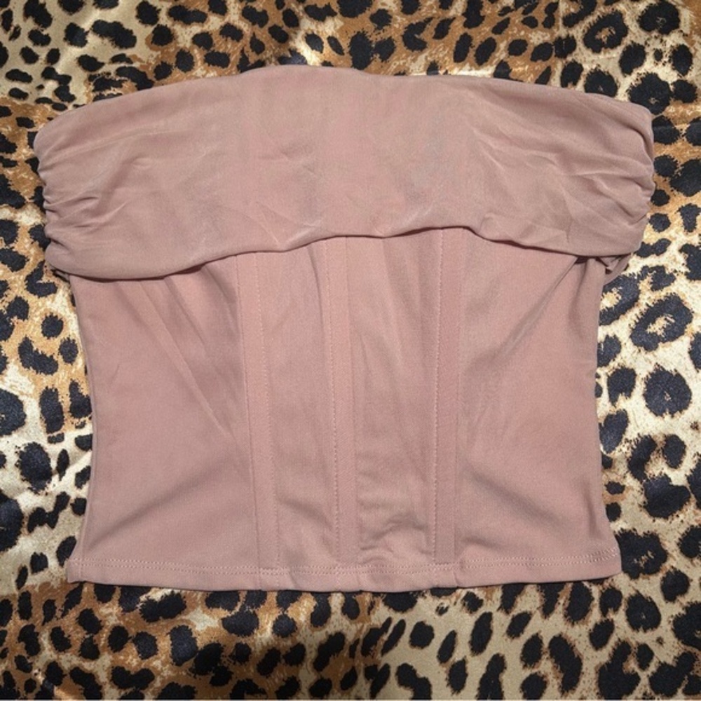 Forever 21 Tan Corset Style Tube Top